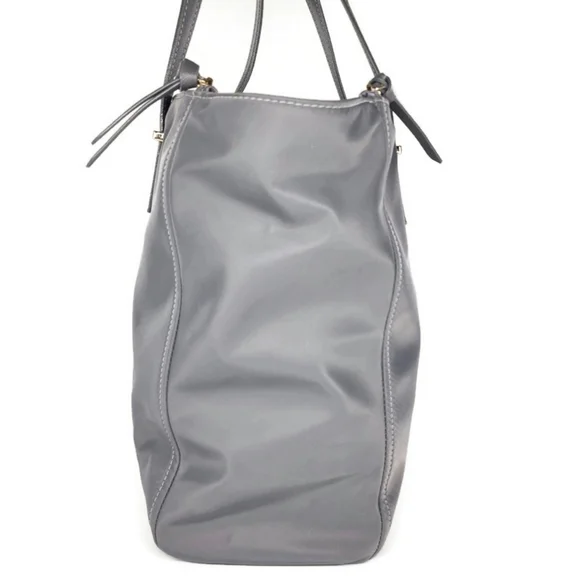 Kate Spade Wilson Road Talya Grey Nylon Dual Leather Handles Large Tote Bag - Picture 4 of 15
